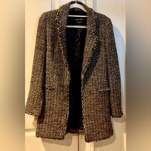 Massimo Dutti multicolored Tweed Blazer coat